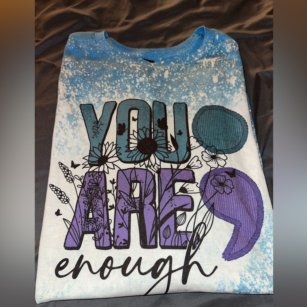 you are enough bleached tee